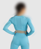 ست کراپ و لگ آستین فینگر دار ورزشی زنانه