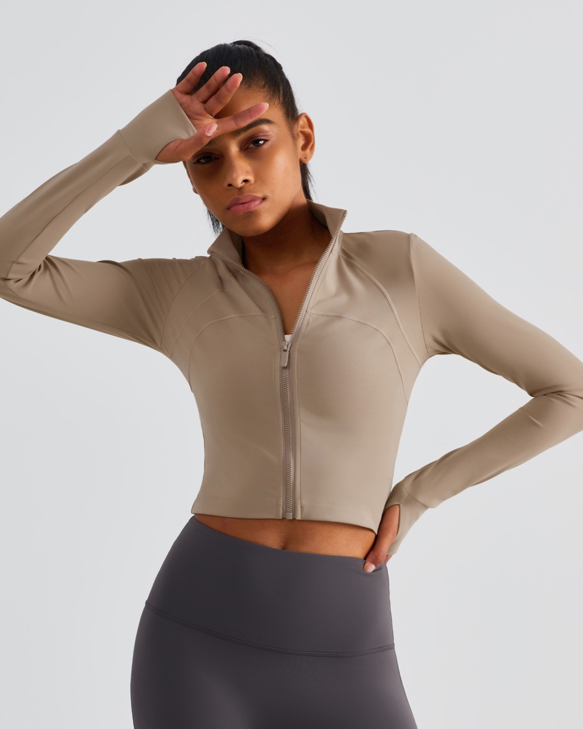 سویشرت کراپ قهوه ای