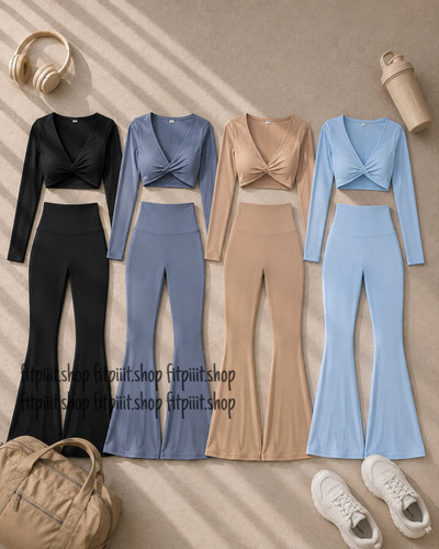 ست کراپ و لگ دمپا ورزشی زنانه کد MN041