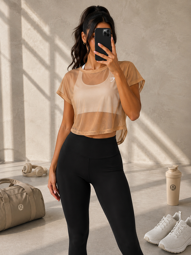 تیشرت کراپ توری جیم شارک وارداتی کد MM02